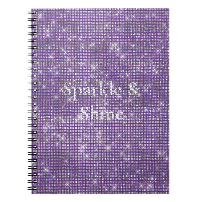 Girly Lila Glitzy Sparkle Notizblock (Vorderseite)