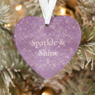 Girly Lila Glitzy Sparkle Ornament