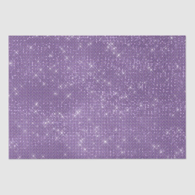 Girly Lila Glitzy Sparkle Seidenpapier (Vorderseite)