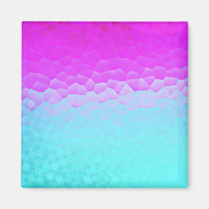 Girly Lila Türkise Ombre Mosaic Bokeh Pattern Magnet