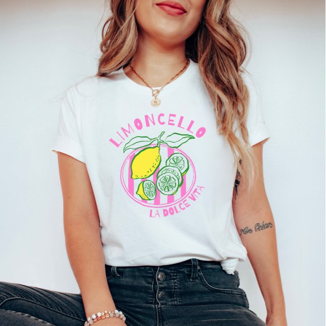 Girly Limoncello– La Dolce Vita Pink T-Shirt (Von Creator hochgeladen)