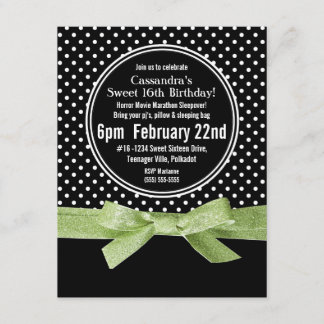 Girly Limones grünes Band des Einladung