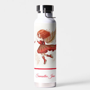 Girly Little Red Fairy Fantasy Art Trinkflasche