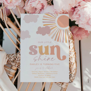 Girly Little Sunshine Einladung zum Geburtstag