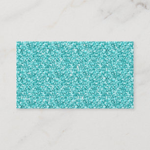 Girly, lustiger aquablauer Glitterdruck Visitenkarte