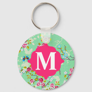 Girly Mädchen-Monogramm-Schlüsselkette Schlüsselanhänger