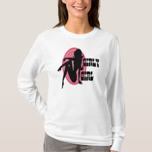 Girly Mädchen-Rosa-Diamant-Frauen-T-Shirt T-Shirt
