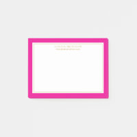 Girly Magenta Gold Border Personalisiert