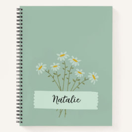 Girly minimalist Monogram niedlich Notizbuch