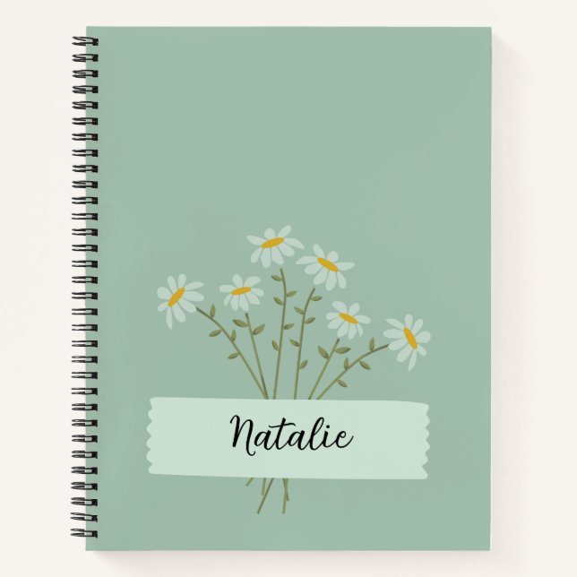 Girly minimalist Monogram niedlich Notizbuch (Vorderseite)
