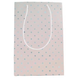 Girly Mint Aqua Peach Glam        DotsMittleres Ge Mittlere Geschenktüte