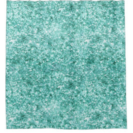 Girly Mint Glitzer Confetti Duschvorhang