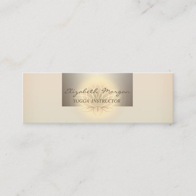 Girly Modern Beruflich Charming, Lotus Blume Mini Visitenkarte (Vorderseite)