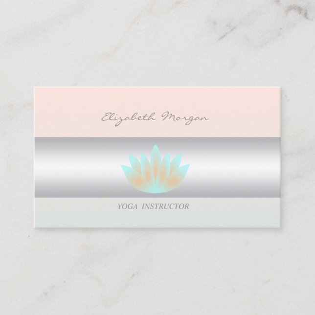 Girly Modern Beruflich Charming, Lotus Visitenkarte (Vorderseite)