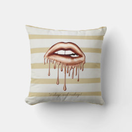 Girly Modern Gold Streifen, Metallische Tropfen Li Kissen