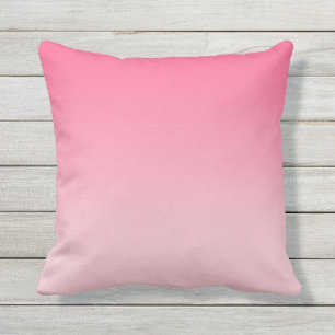 Girly Modern Pink Ombre Kissen Für Draußen