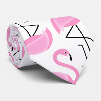 Girly Modern Tropical Pink Flamingo Muster Krawatte