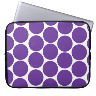 GIRLY MODERNE LILA POLKA-PUNKTE LAPTOPSCHUTZHÜLLE