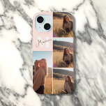 Girly Monogram Elegantes Foto Rosa iPhone 15 Hülle<br><div class="desc">Mit diesem personalisierten iPhone Gehäuse schaffen Sie einen einzigartigen und stilvollen Look. Fügen Sie Ihre 4 Lieblings-Fotos hinzu und passen Sie sie mit Ihrem Monogramm für eine wirklich persönliche Touch an. Ideal,  um Ihre Erinnerungen und Ihren Stil zu präsentieren!</div>