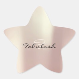 Girly Monogram Funkelnd Glitzer Rosa Rosa Rosa Ros Stern-Aufkleber