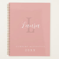 Girly monogram und Name personalisierte rötlich pi
