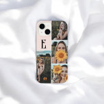 Girly Monogram Vintage Foto Blush Pink iPhone 14 Hülle<br><div class="desc">Minimalistische Gehäuse mit Monogramm im Vintagen Schriftart.</div>
