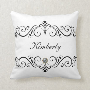 Girly Monogramm Bling Kissen
