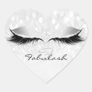 Girly Monogramm-Namen-Glitzer peitscht Herz-Grau Herz-Aufkleber