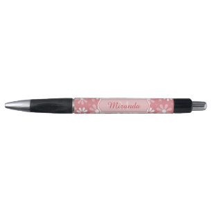 Girly Monogramm-niedliche rosa Kugelschreiber