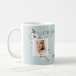 Girly Multi-Foto Blumen-elegante Graduierungsparty Kaffeetasse