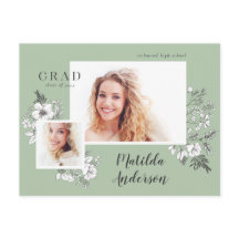 Girly Multi-Foto Blütenelegante Abschlussfeier