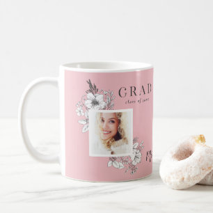 Girly Multi-Foto Blütenelegante Abschlussfeier Kaffeetasse