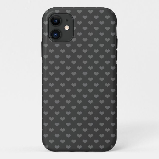 girly Muster goth graues emo Herzen des Case-Mate iPhone Hülle (Rückseite)