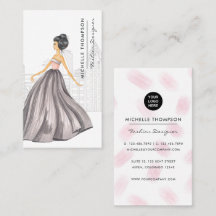 Girly New York Fashion Designer Business Card