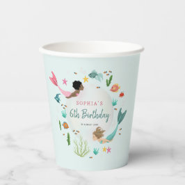 Girly Niedlich Magical Under Sea Birthday Pappbecher