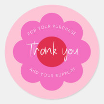 Girly Niedlich Moderne Blume "Danke" Verpackung