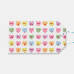 Girly niedlich Pastells Gesprächsherzen Valentinin Geschenkanhänger