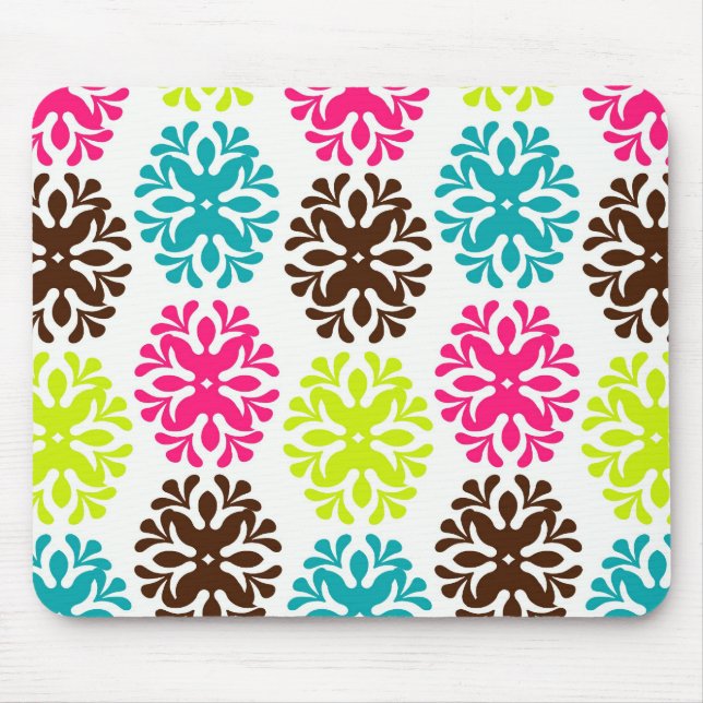 Girly niedliches Blumenmit blumenmuster des bunten Mousepad (Vorne)