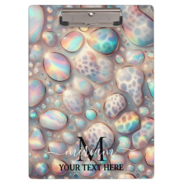 Girly Opal Leopard Print Office School Klemmbrett