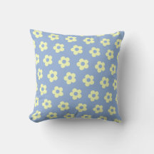 Girly Pastel Blue Yellow Niedlich Daisy Pattern
