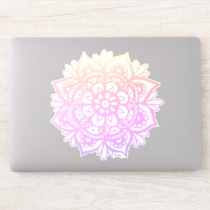 Girly Pastel Mandala Blume Aufkleber