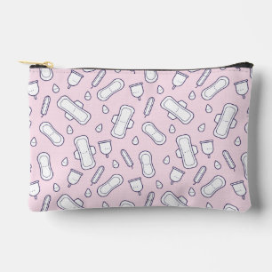 Girly Pastel Pink Cartoon Pad Erster Zeitraum Zubehörtasche