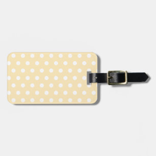 Girly Pastel Yellow Polka Dot Gepäckanhänger