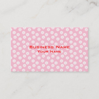 Girly Pastellrosa-Blumenmuster Visitenkarte