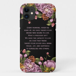Girly personalisierte rosa Pfingstrose mit Blumen Case-Mate iPhone Hülle