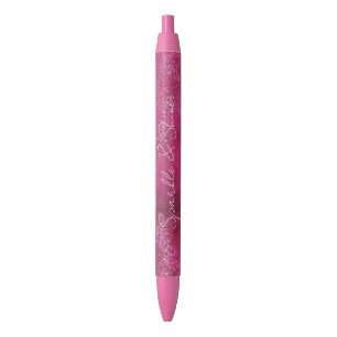 Girly Pink Abstrakt Glitz Glam Glitzer Kugelschreiber
