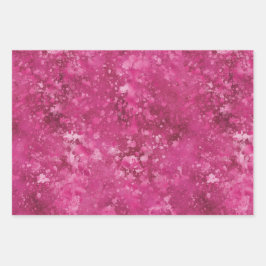 Girly Pink Abstrakt Glitzy Glam Glitzer Geschenkpapier Set