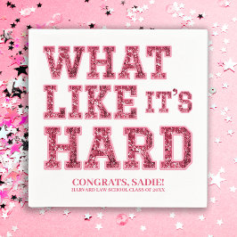 Girly Pink Aesthetic Law School Abschluss Deco Serviette