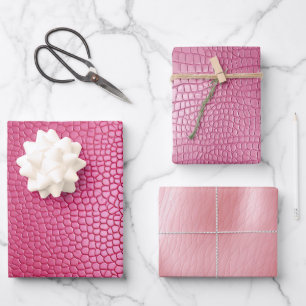 Girly Pink Animal Geschenkpapier Set