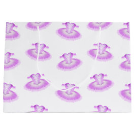 Girly Pink Ballerina Tutu Ballet Große Geschenktüte